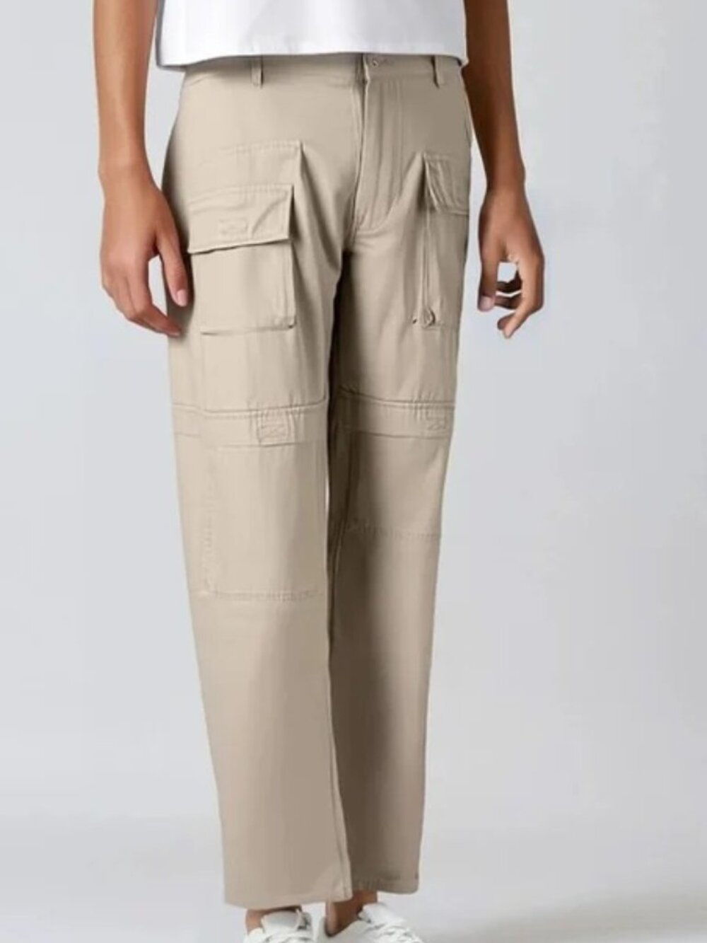 Forever 21 Men's Taupe Cargo Slim Regular Pants SZ 32